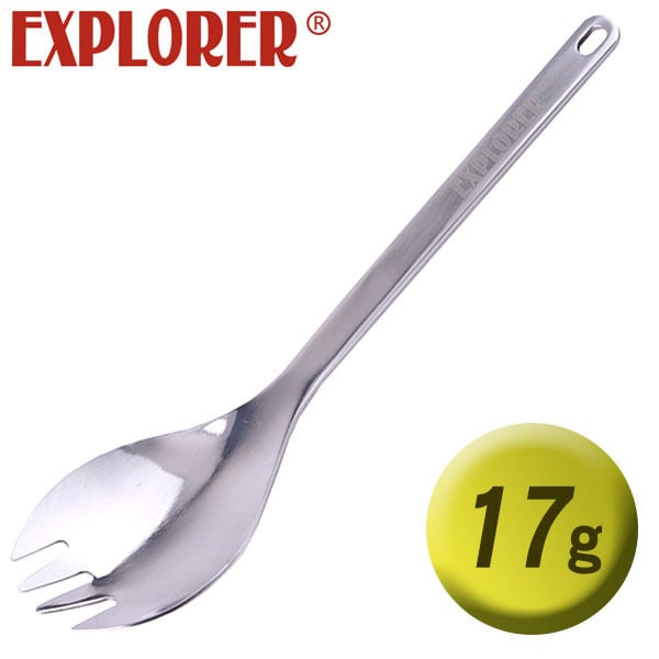 T02 探險家EXPLORER 超輕多功能鈦合金湯叉匙餐具組(露營/登山/野營